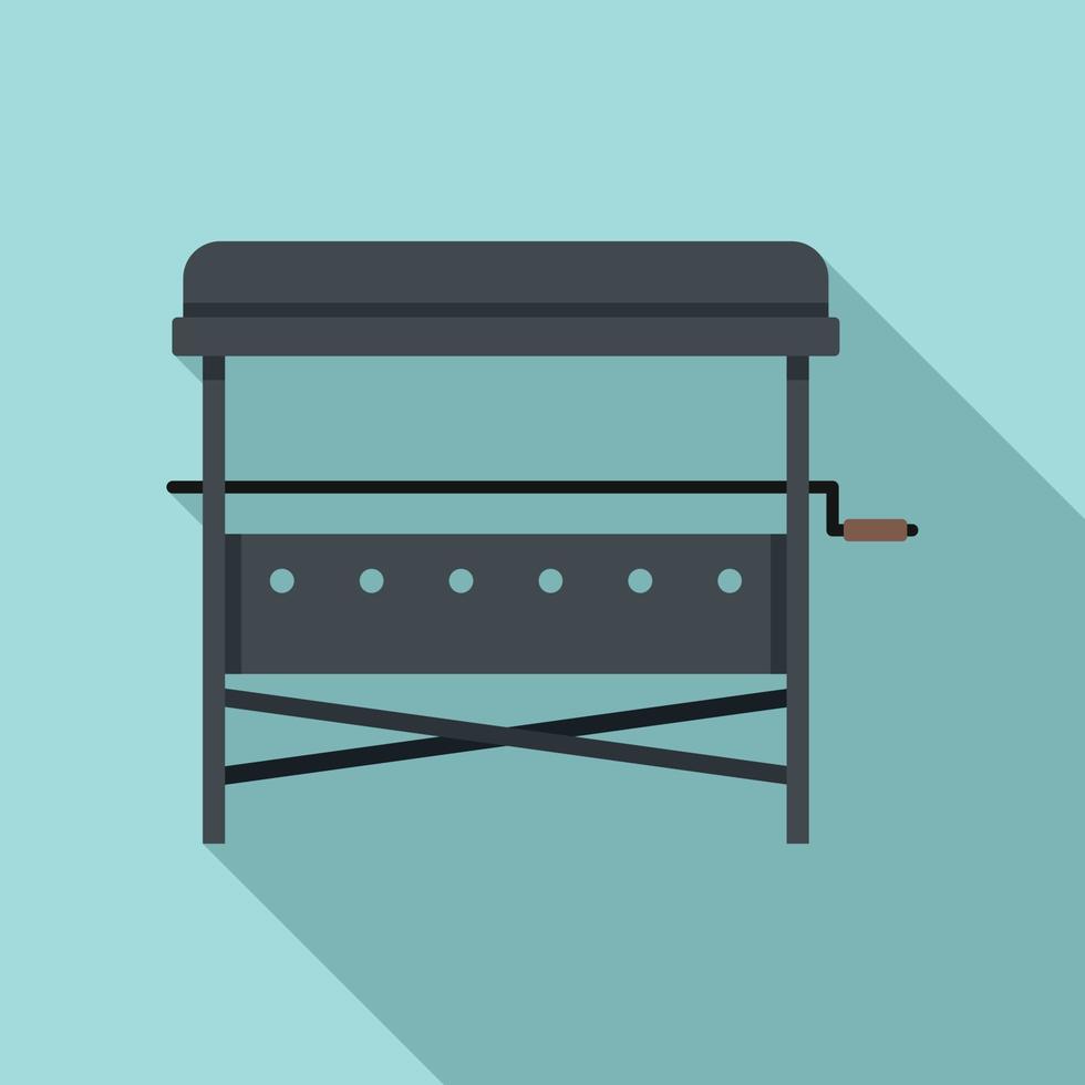 Bbq yard stand icon, flat style vector