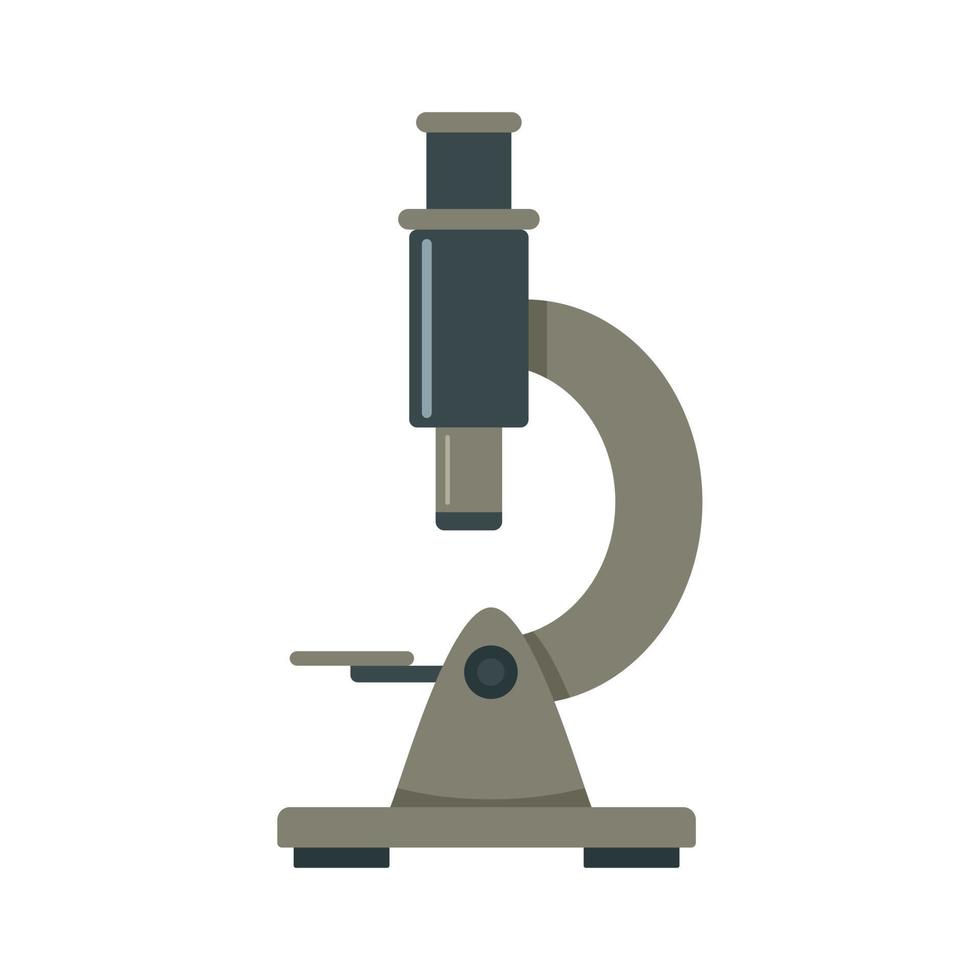 Modern microscope icon, flat style vector