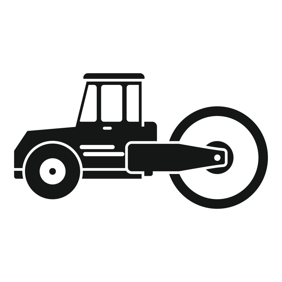 Safety road roller icon, simple style vector