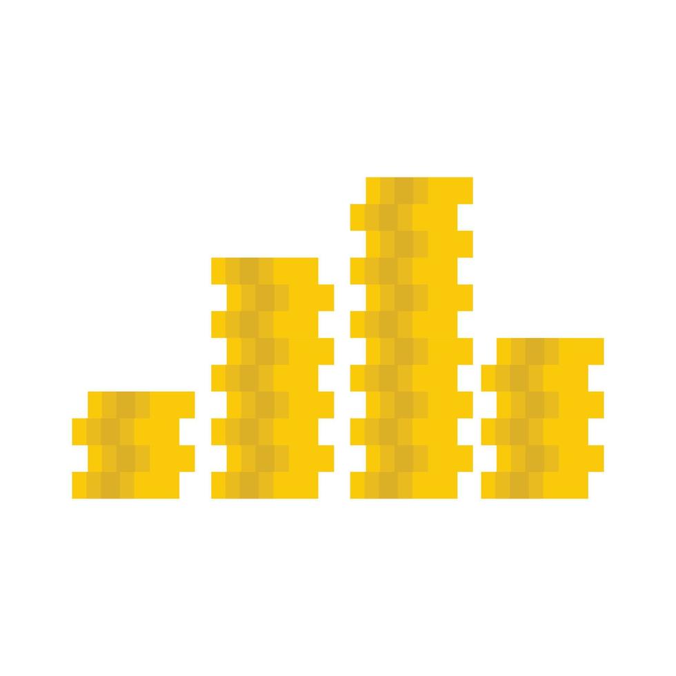 Bundle coin icon, flat style vector