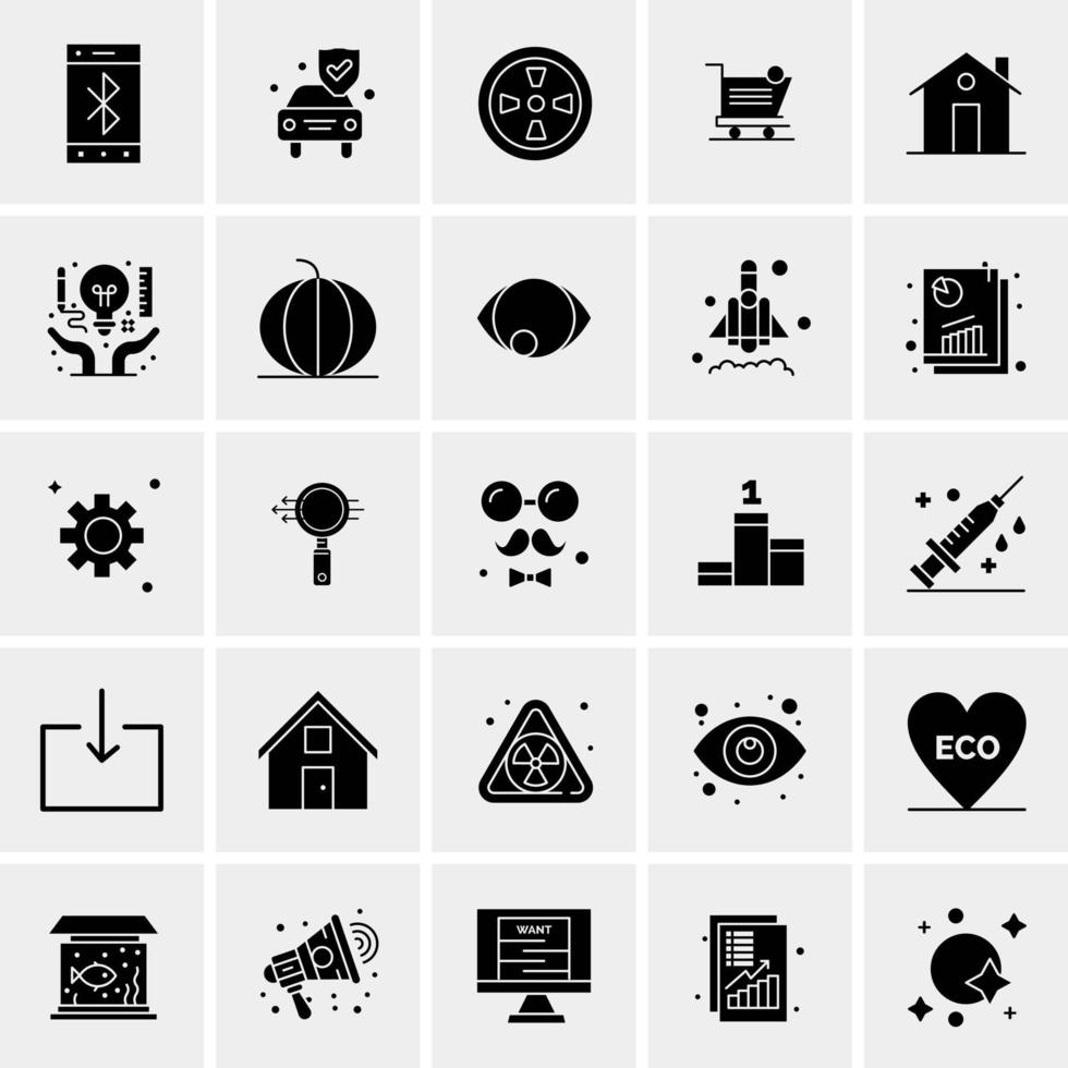 25 iconos de negocios universales vector ilustración de icono creativo para usar en proyectos relacionados con la web y dispositivos móviles