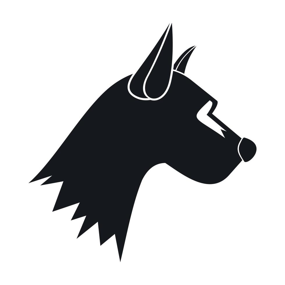 Dog icon, simple style vector