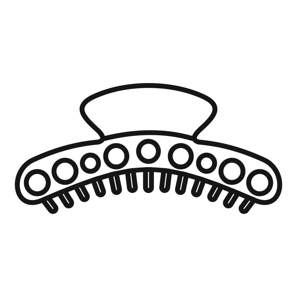 Clamp barrette icon, outline style vector
