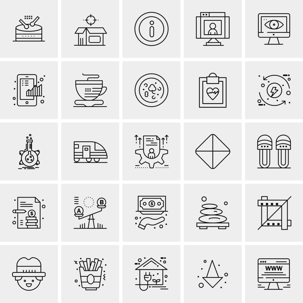 25 Universal Business Icons Vector Creative Icon Illustration to use in web and Mobile Related project