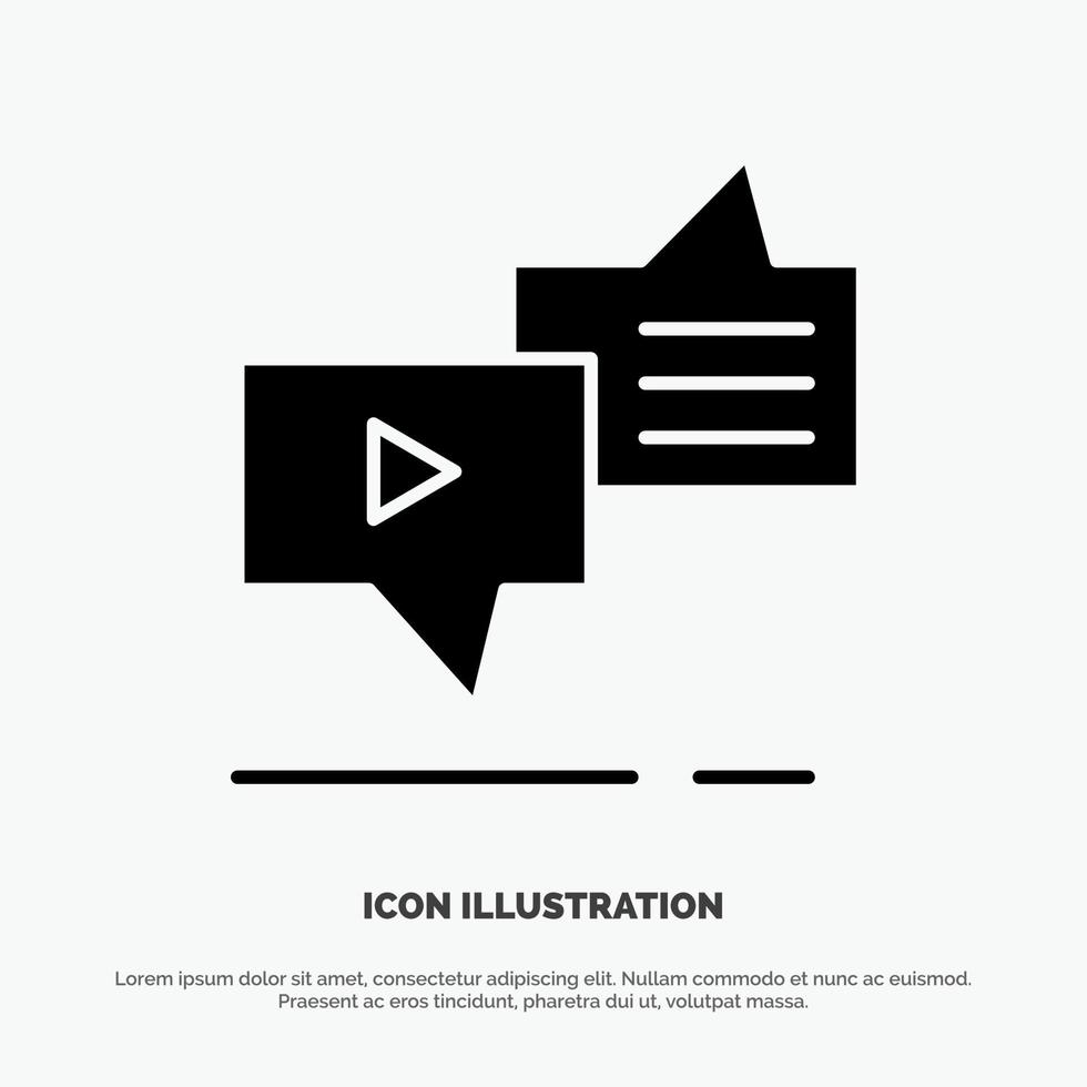 Chat Connection Marketing Messaging Speech solid Glyph Icon vector
