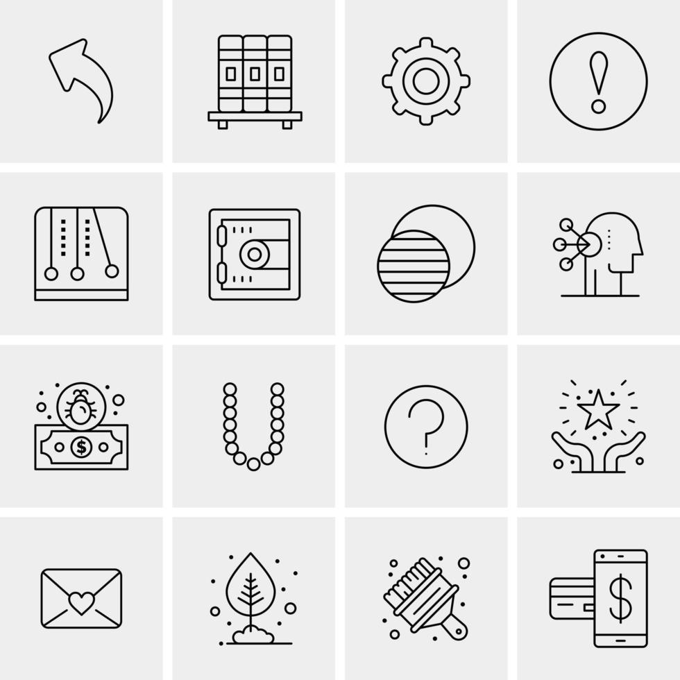 16 Universal Business Icons Vector Creative Icon Illustration to use in web and Mobile Related project