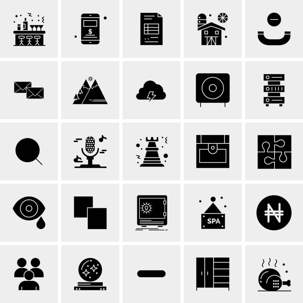 25 Universal Business Icons Vector Creative Icon Illustration to use in web and Mobile Related project