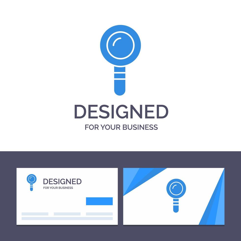Creative Business Card and Logo template Search Lab Find Biochemistry Vector Illustration