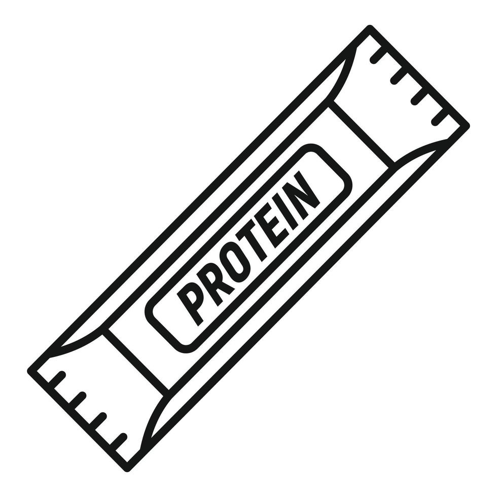 Protein sport bar icon, outline style vector