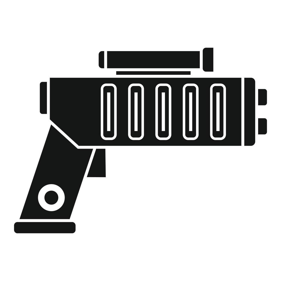 Weapon blaster icon, simple style vector