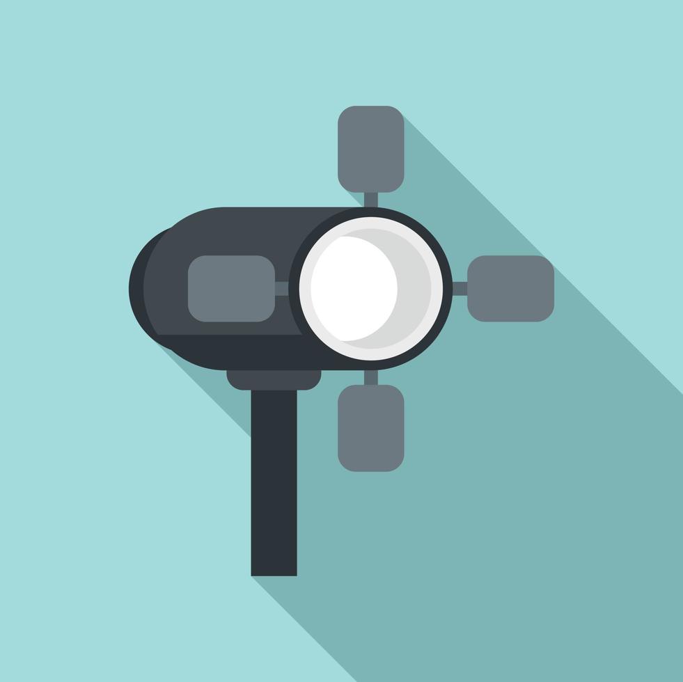 Tv spot light icon, flat style vector