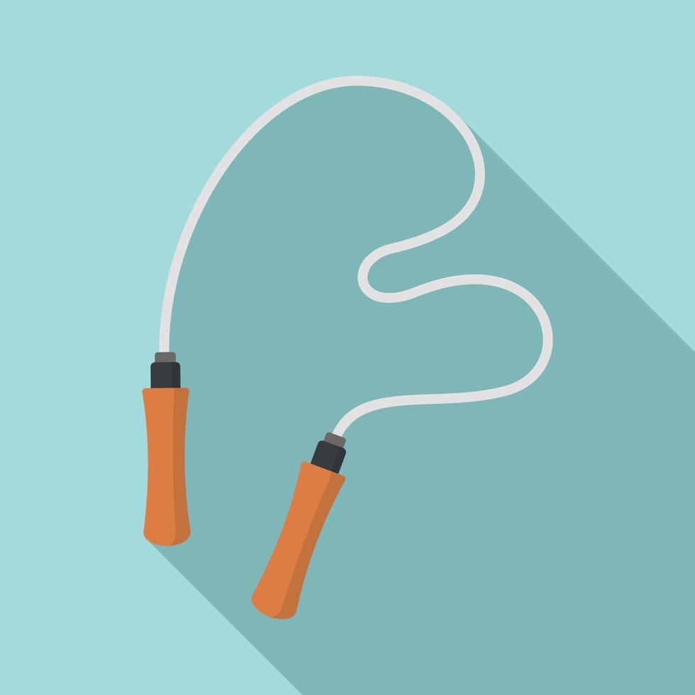 Jumping rope icon, flat style vector