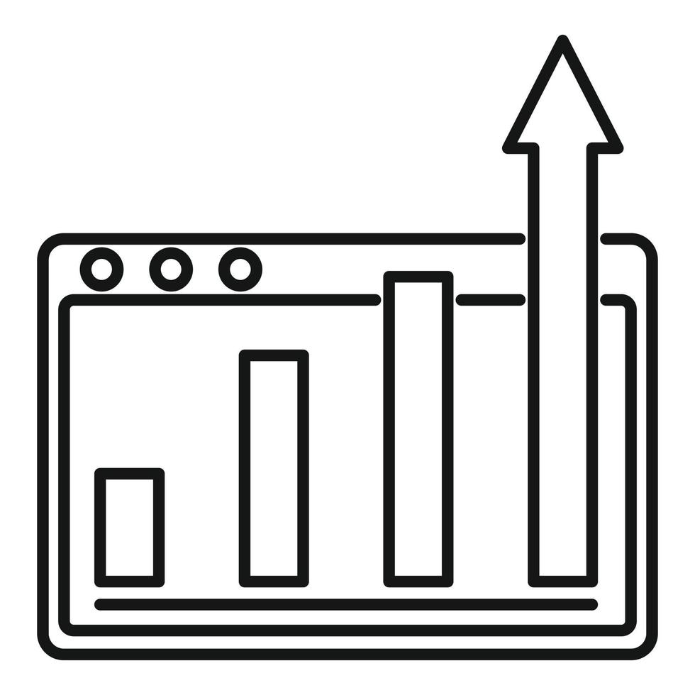 Advertising web chart icon, outline style vector