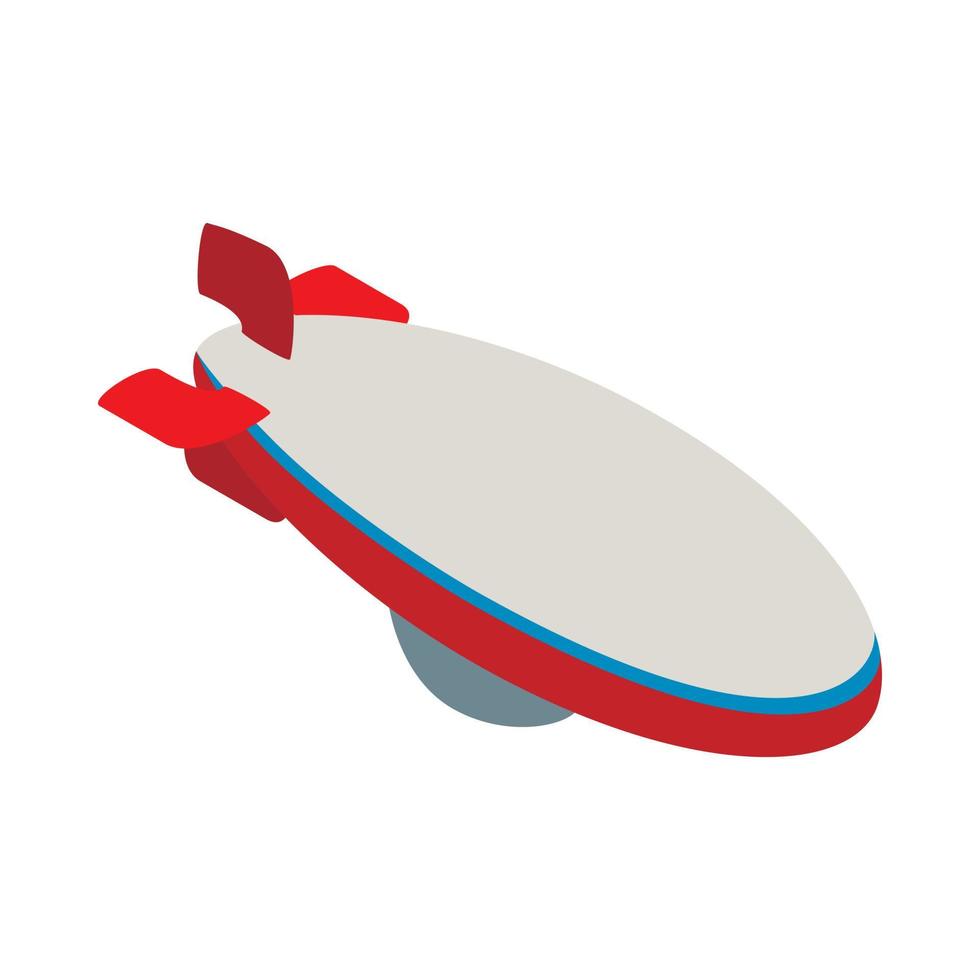 Aerostat icon, isometric 3d style vector