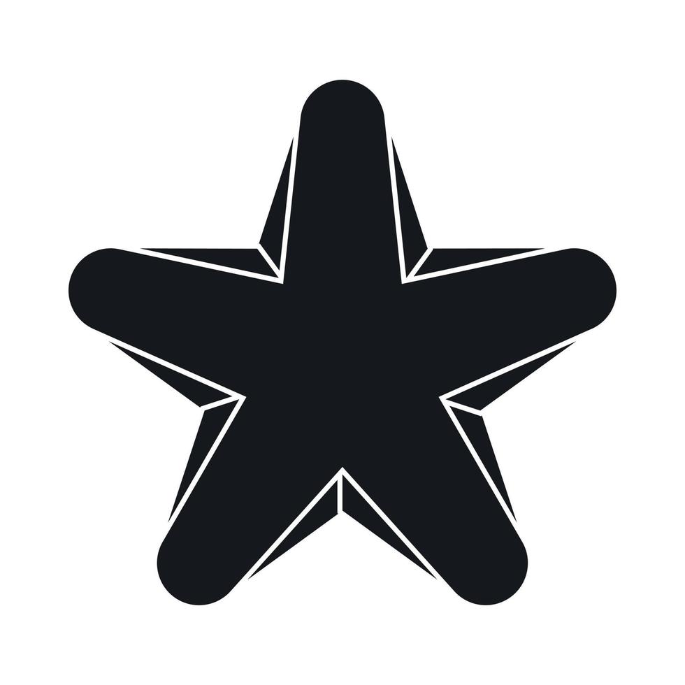 Star icon, simple style vector
