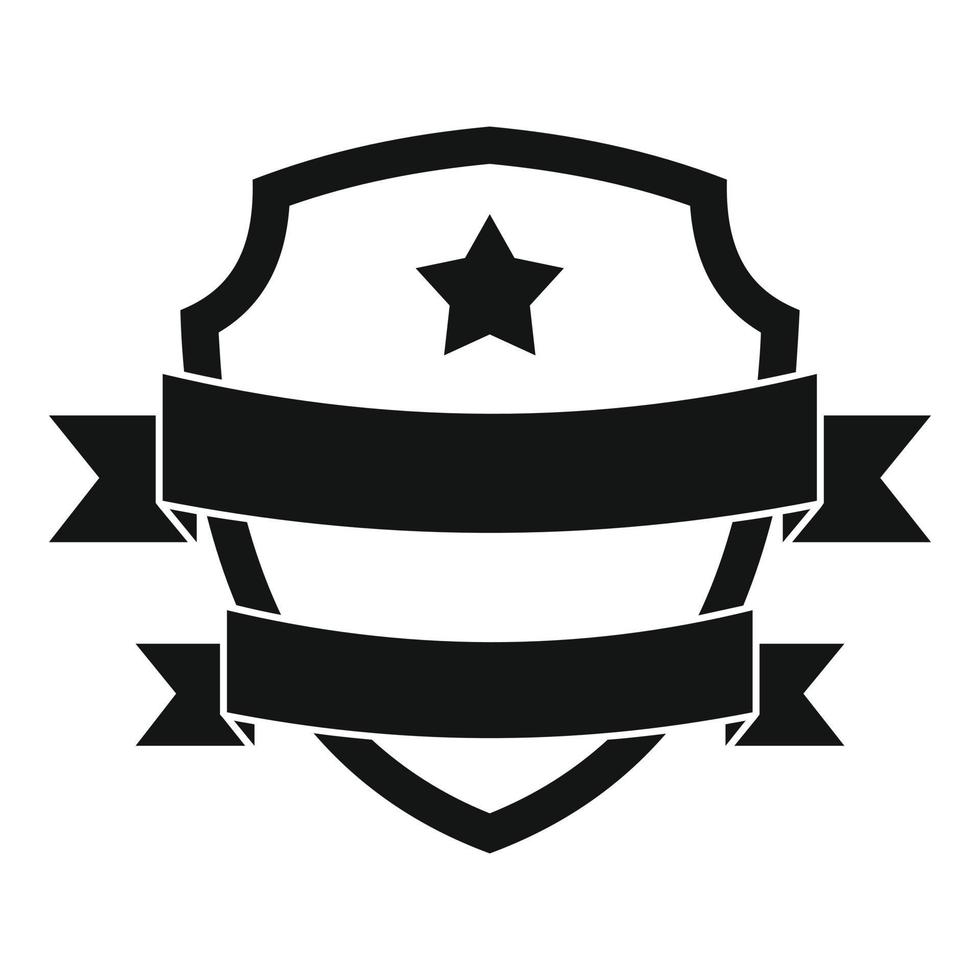 Badge hipster icon, simple black style vector
