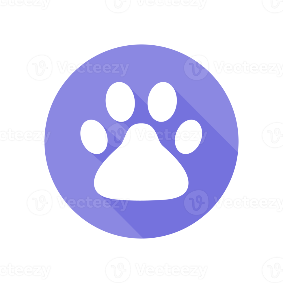 Dog and cat paws with sharp claws. cute animal footprints png