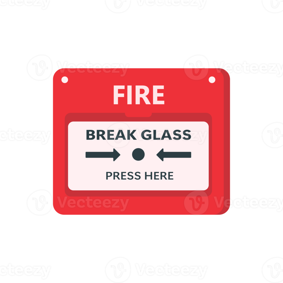 Fire alarm button. A fire alarm alerts people to evacuate the building