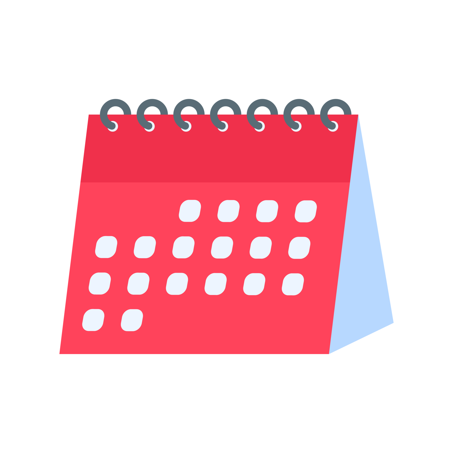 Calendar icon. A red calendar for reminders of appointments and ...