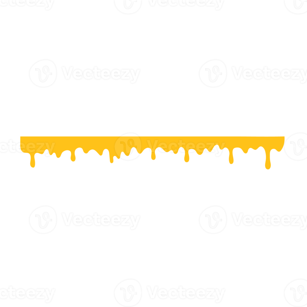 Honey is dripping. The thick yellow liquid dripping onto the ground. png