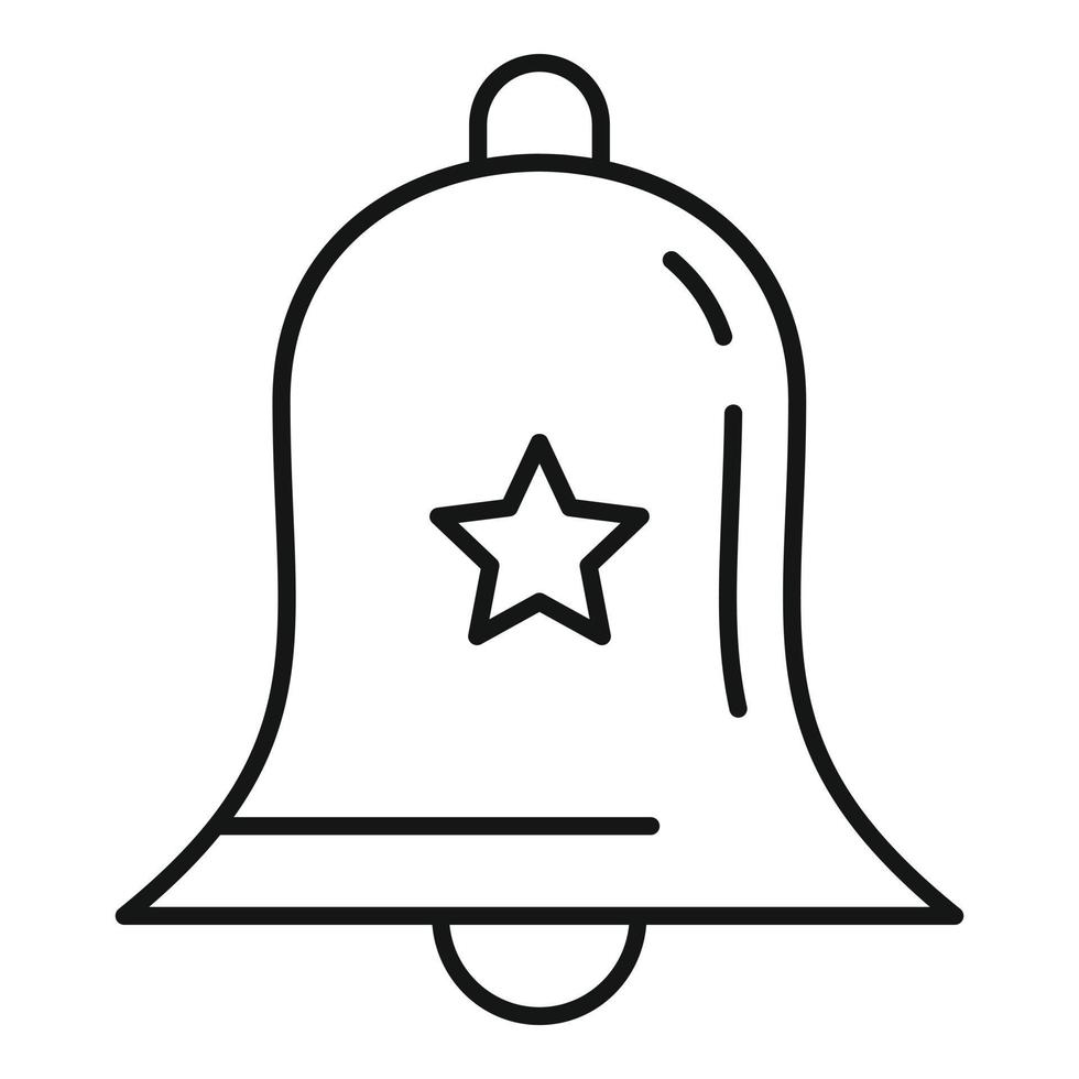 Smm bell icon, outline style vector