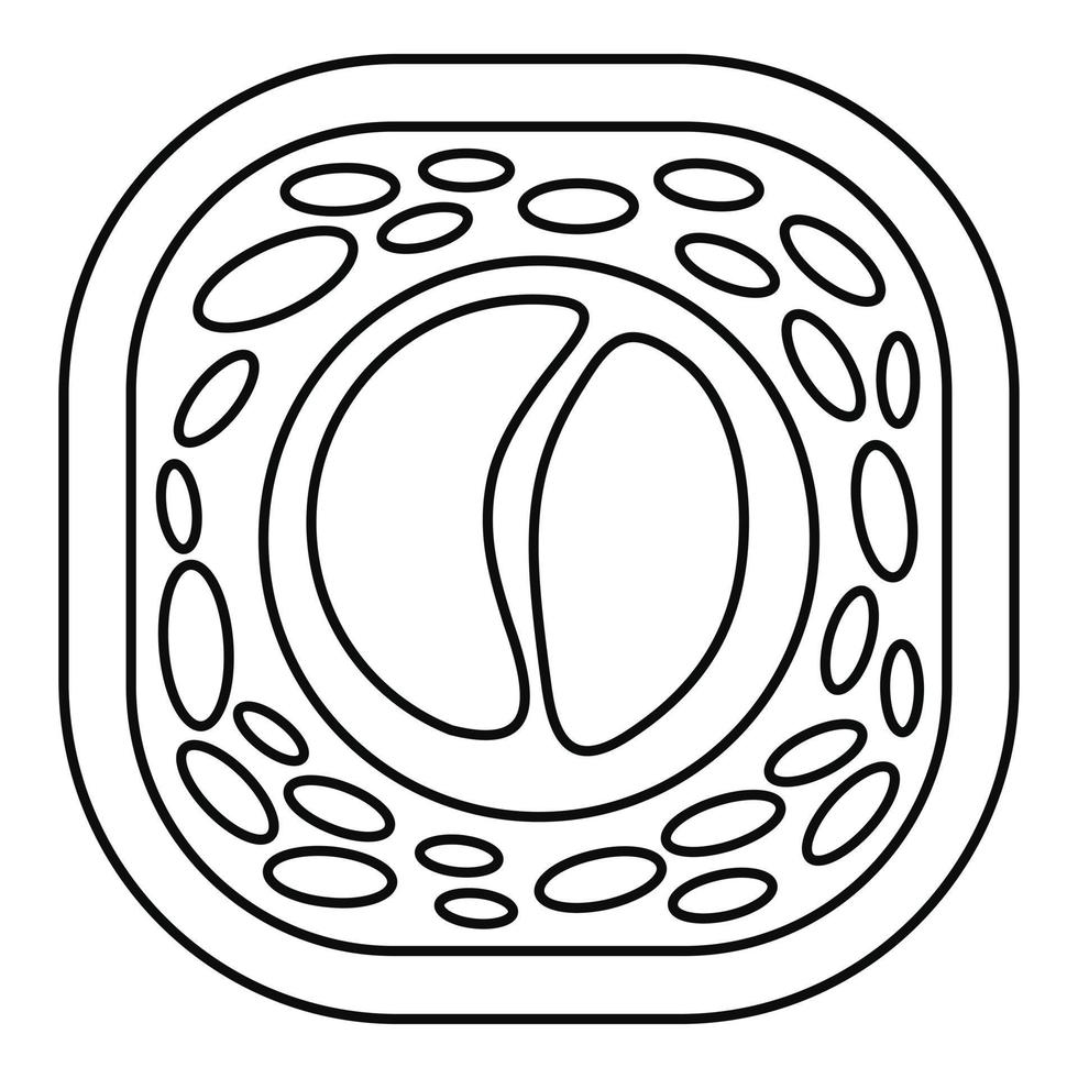 Tai sushi icon, outline style vector