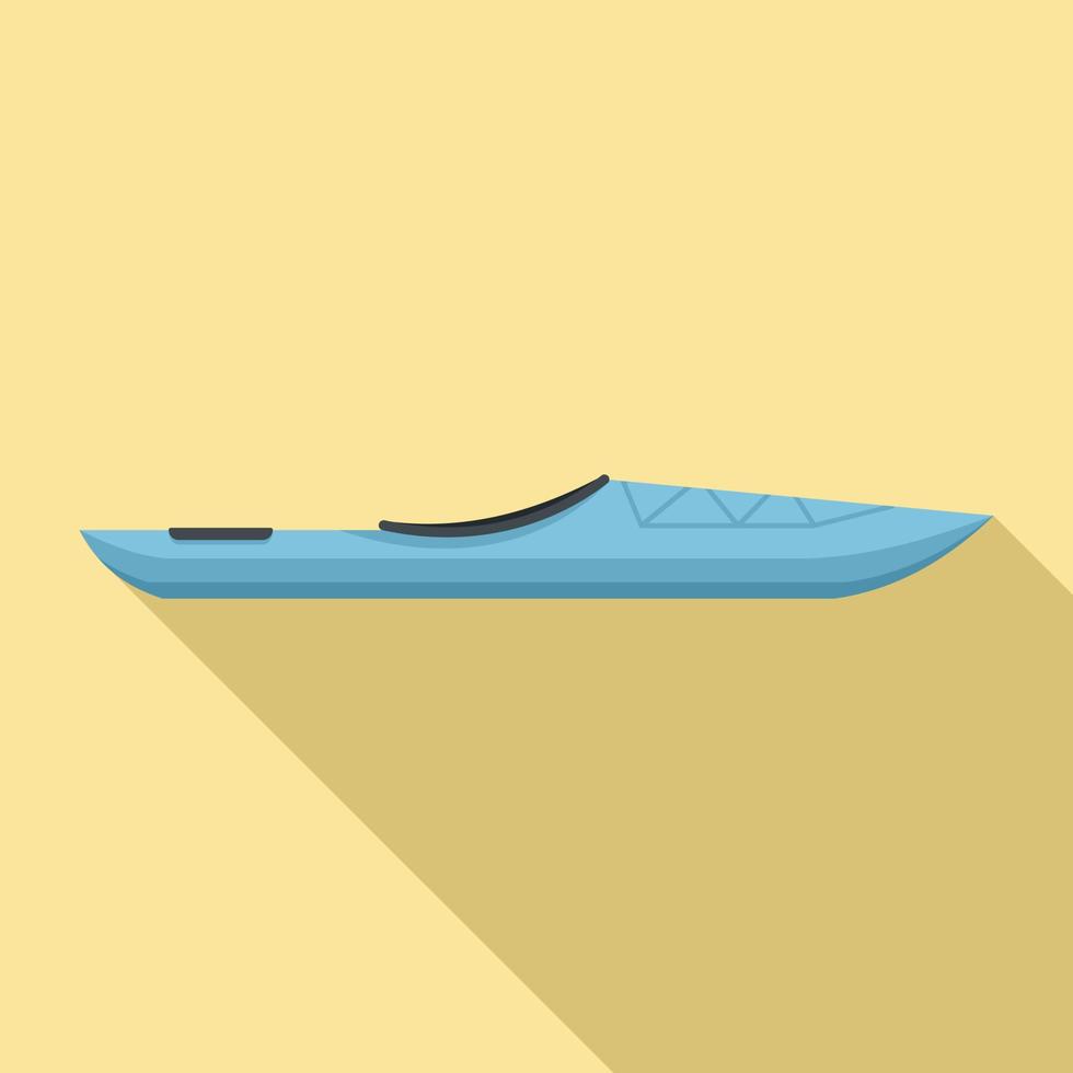 Rafting boat icon, flat style vector