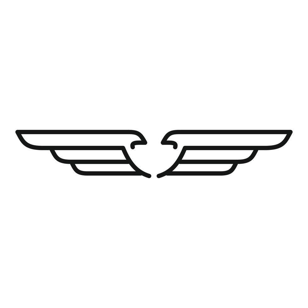 Heaven wings icon, outline style vector