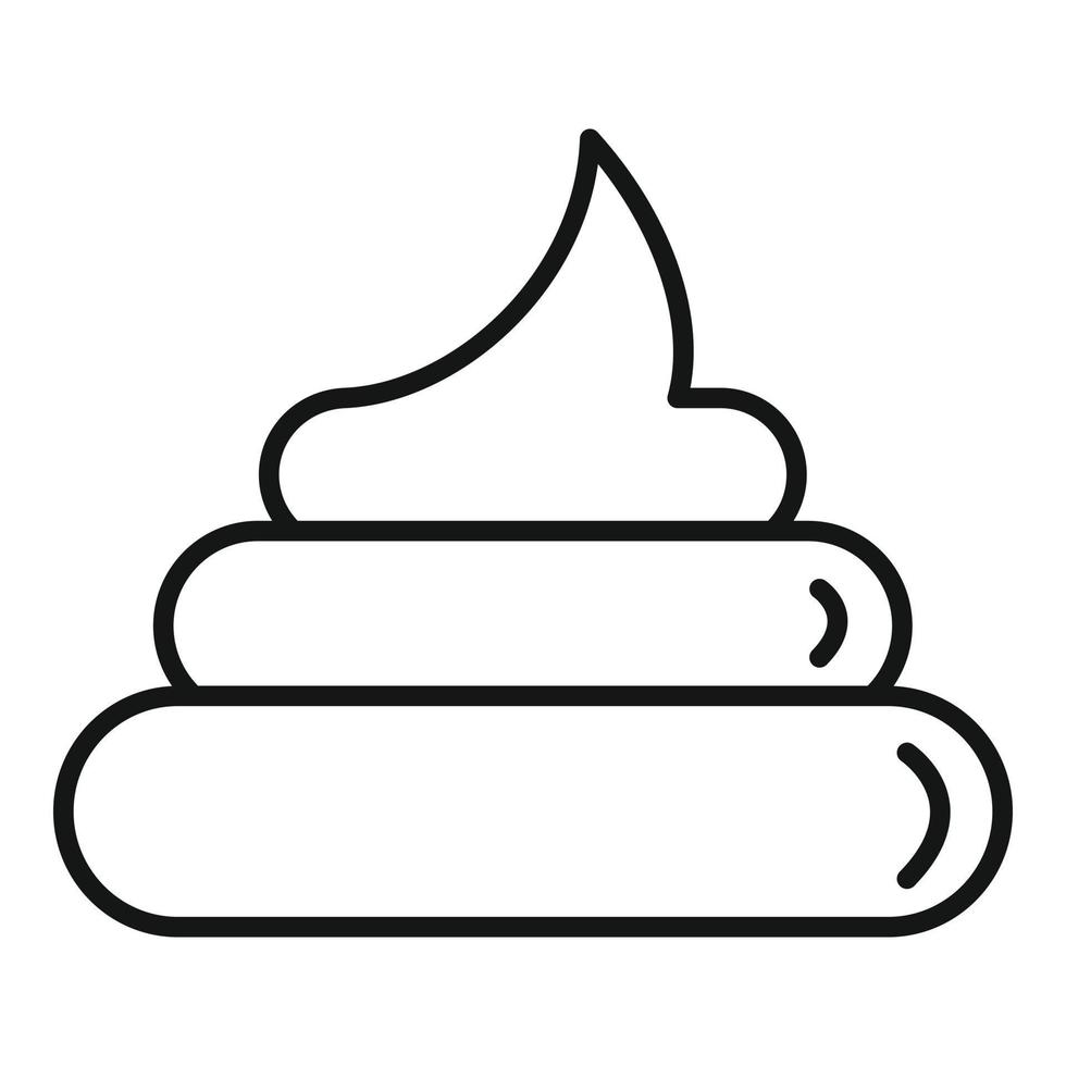 Hoax shit icon, outline style vector