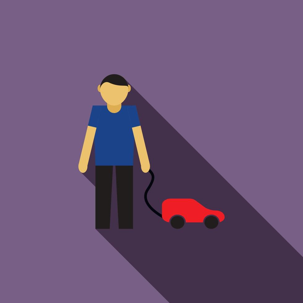 Boy icon in flat style vector