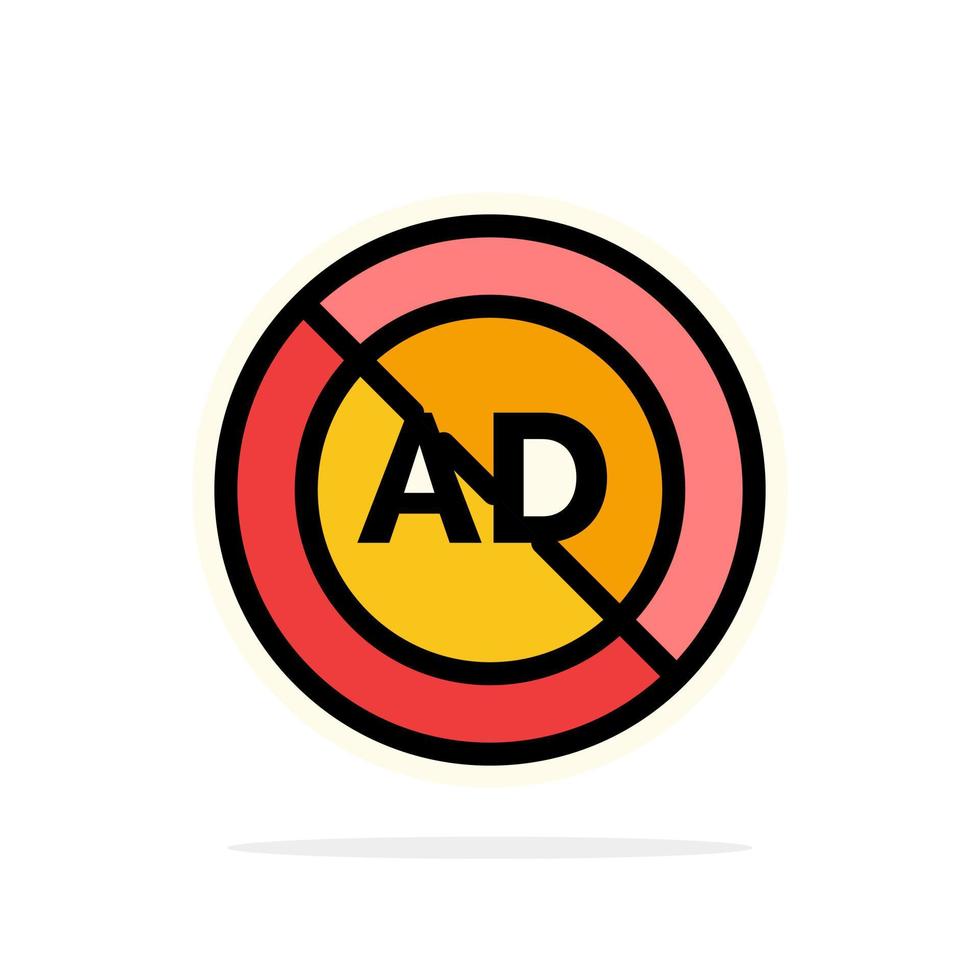anuncio bloque de anuncios anuncio bloque de publicidad círculo abstracto fondo color plano icono vector