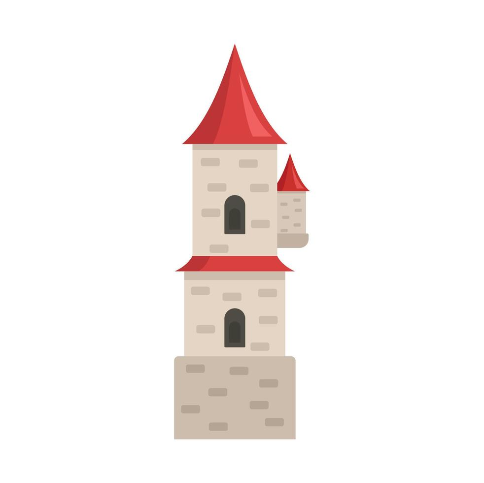 Mystery castle icon, flat style vector