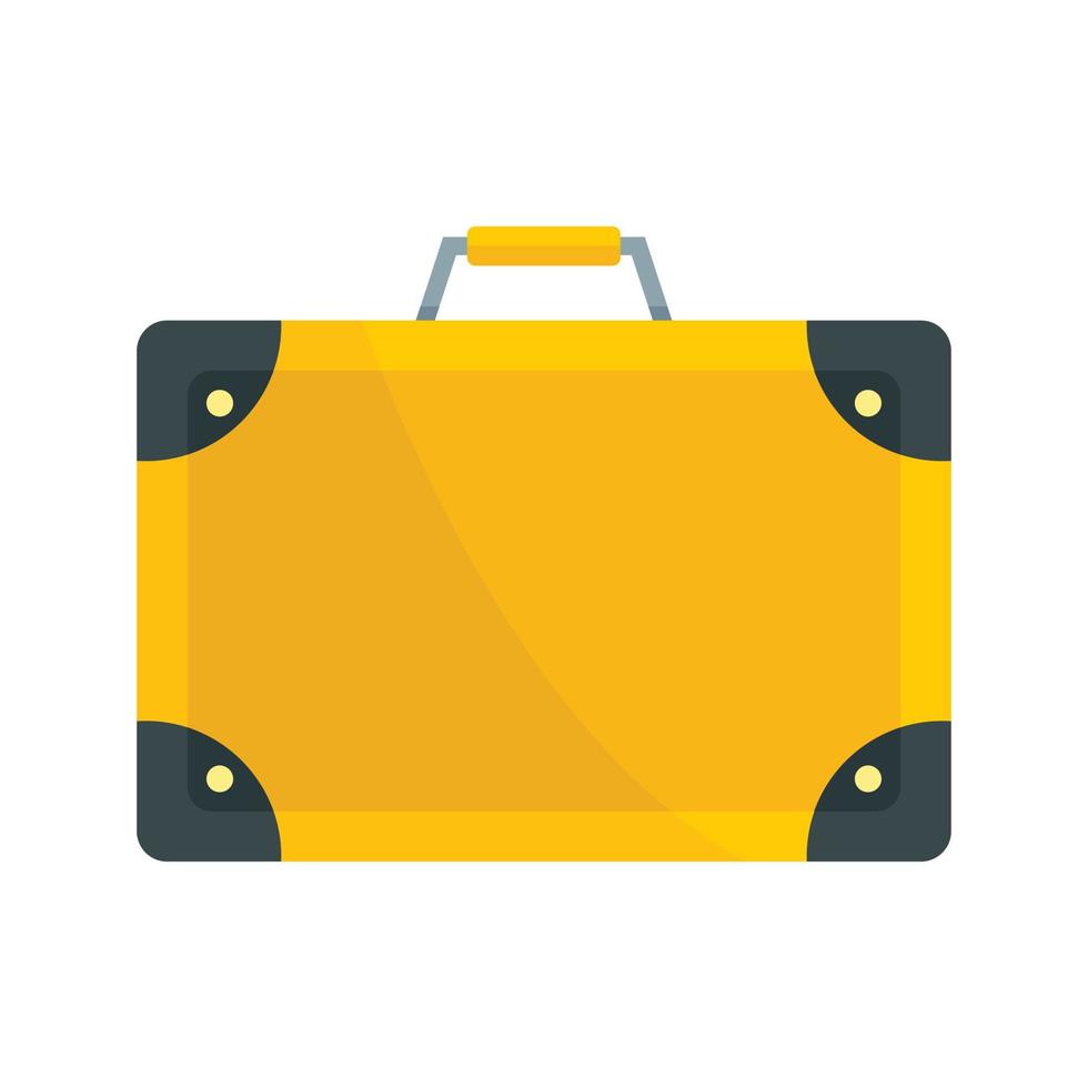 Travel suitcase icon, flat style vector