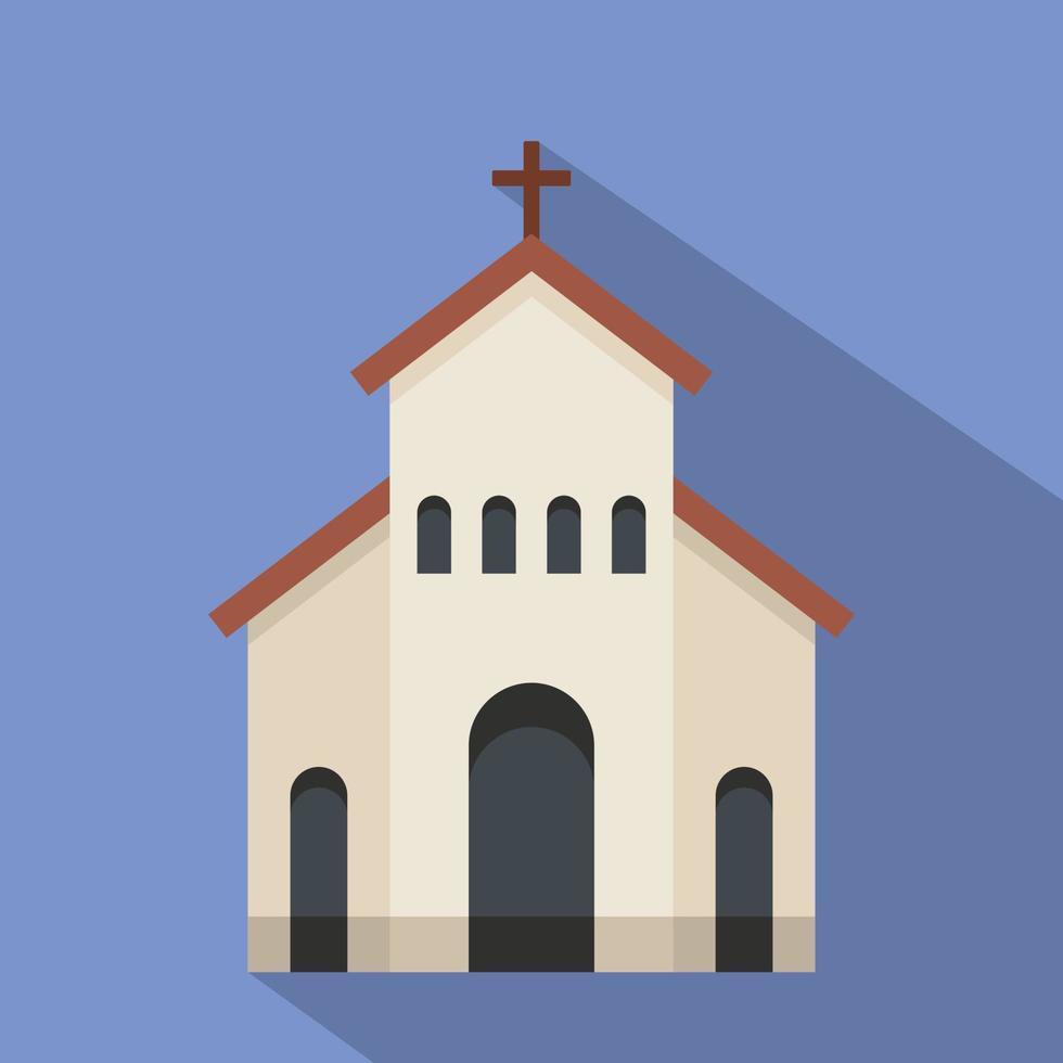 icono de la iglesia religiosa, estilo plano vector