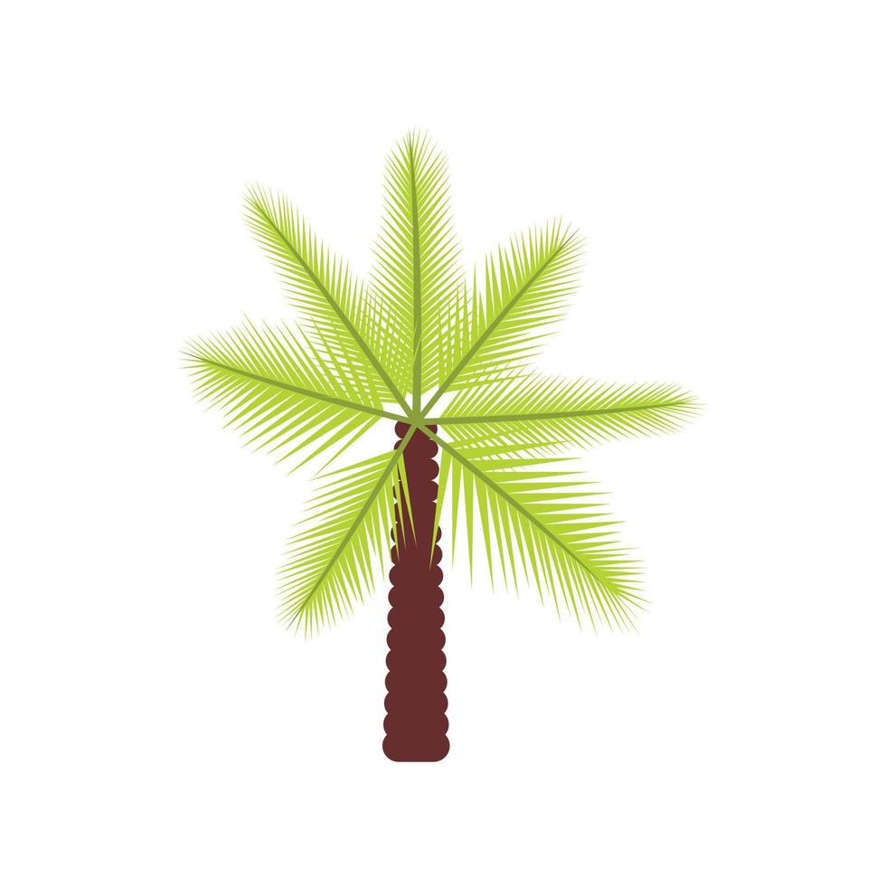 Big palm tree icon, flat style vector