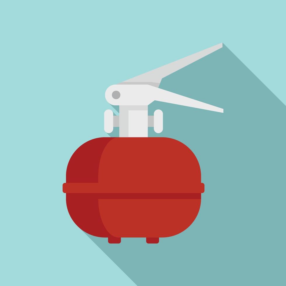 Fire extinguisher prevention icon, flat style vector