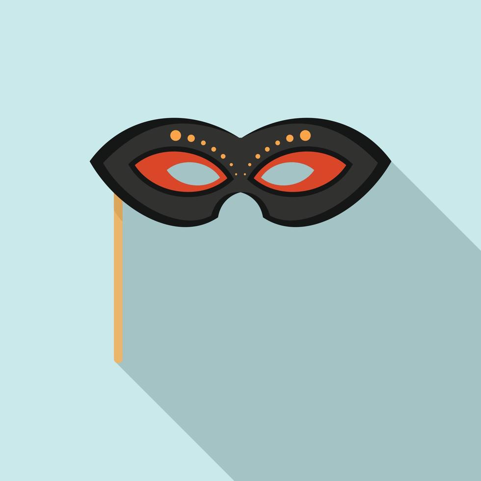 Masquerade mask icon, flat style vector