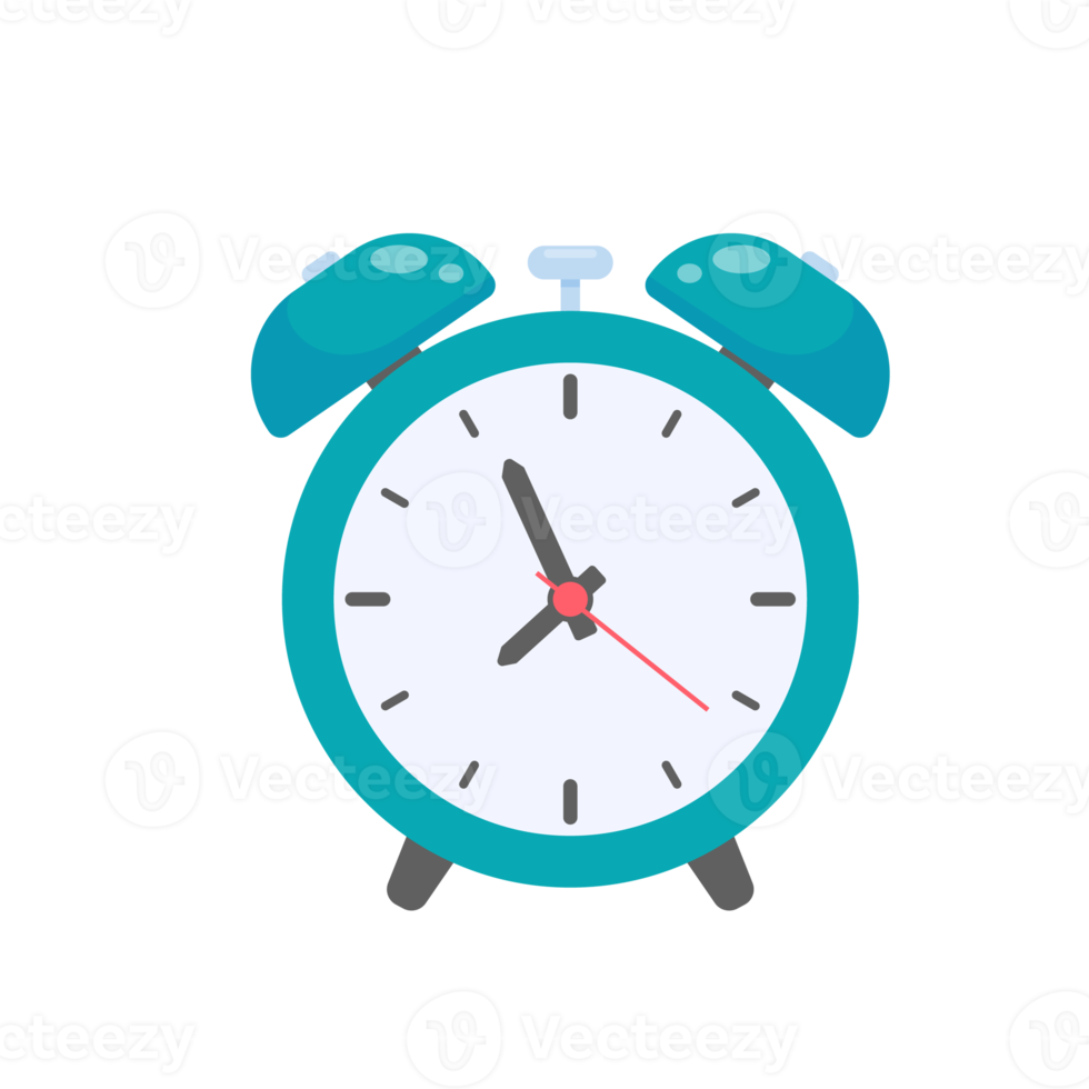 Loud alarm clock alerts wake up time and schedule. png
