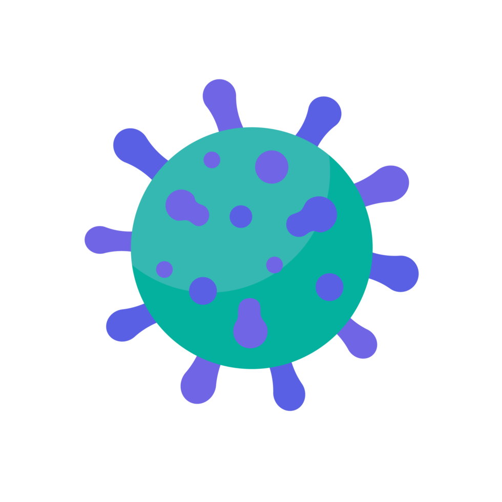 Covid-19 icon Viruses that are spread through coughing or sneezing Simple flat design png