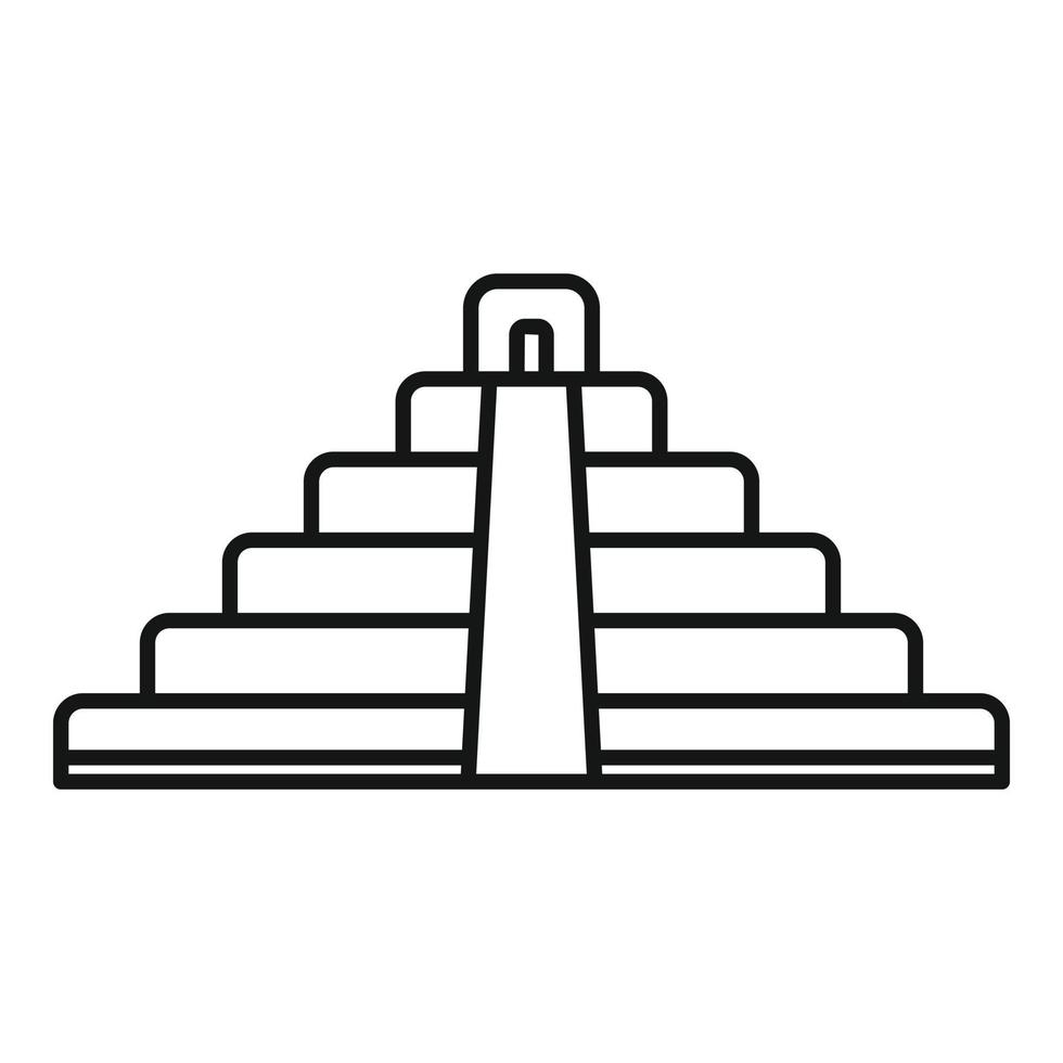 Brazil pyramid icon, outline style vector