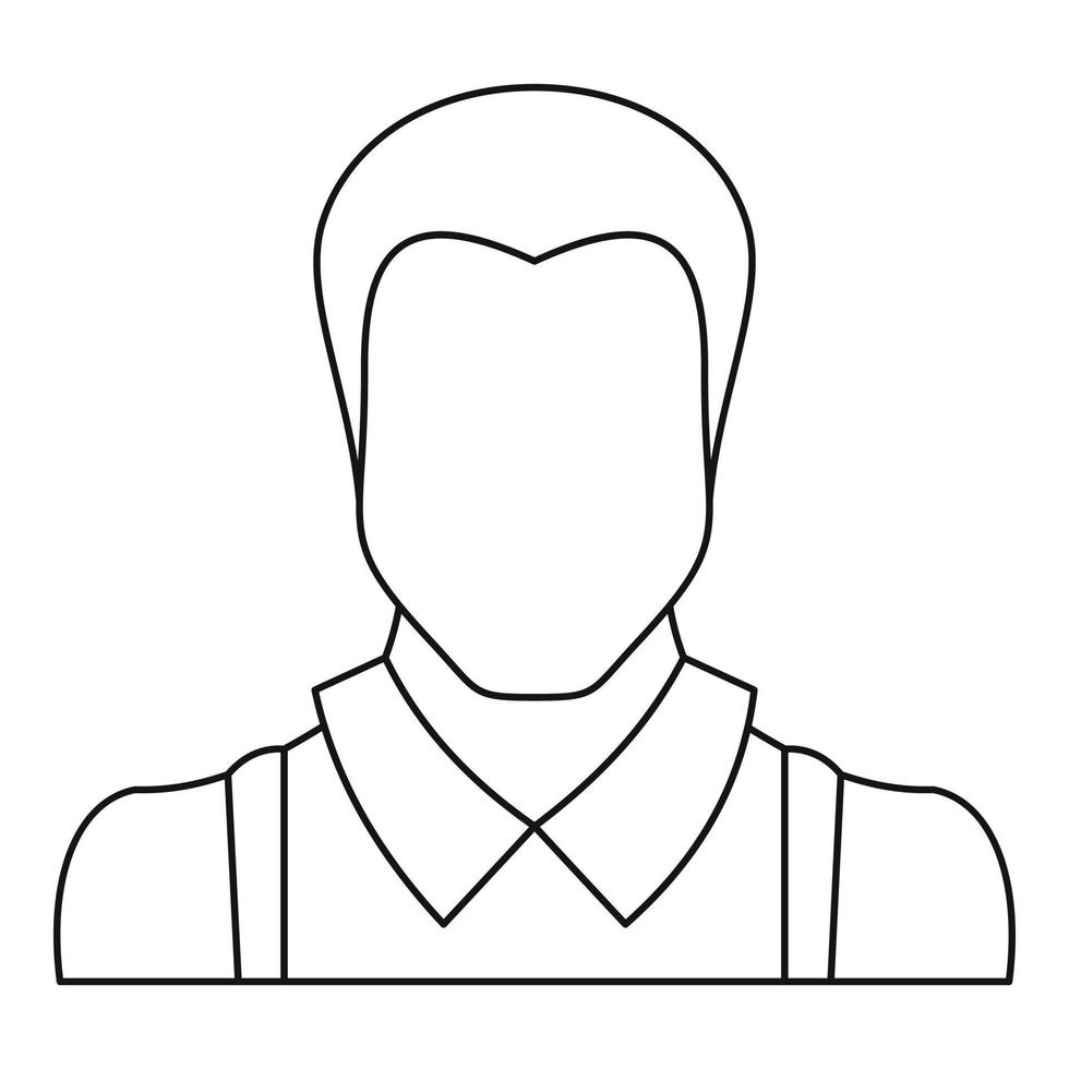 Man avatar icon vector thin line
