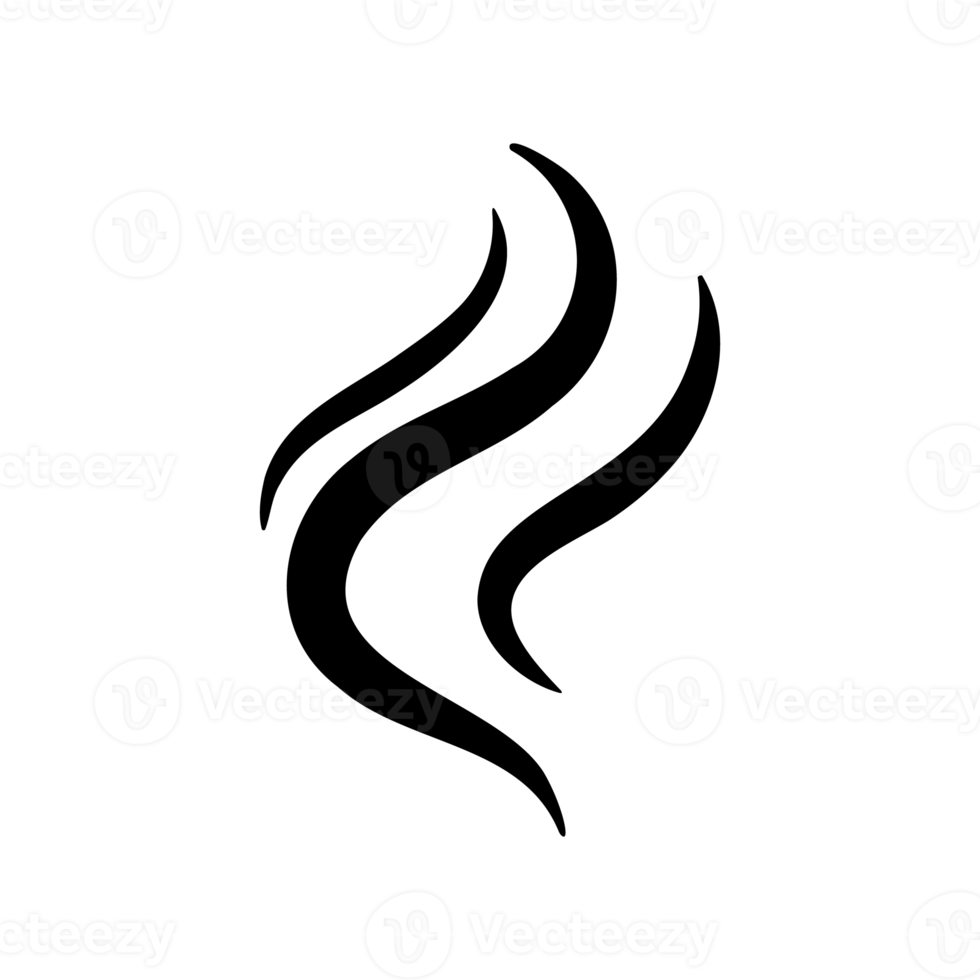 Smoke lines. Hot vapors that evaporate from food and beverages. png