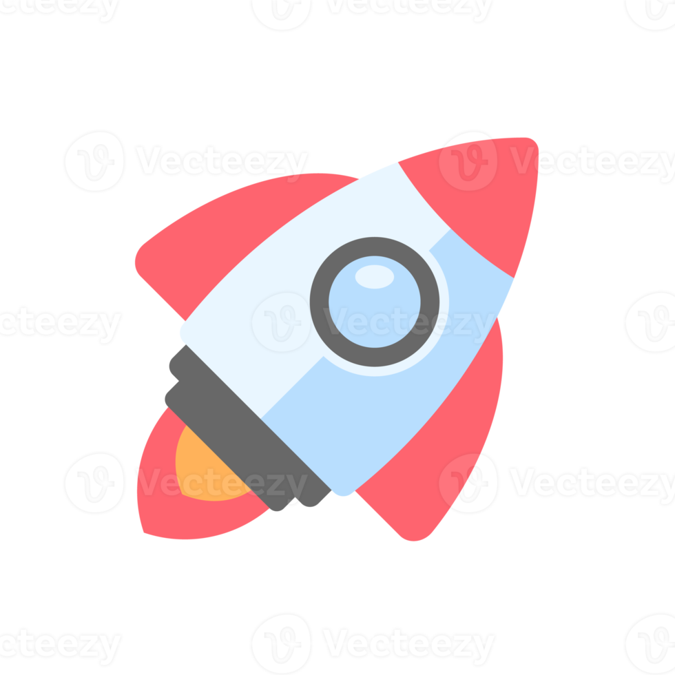 Space exploration rocket soars into the sky concept of starting to learn science png