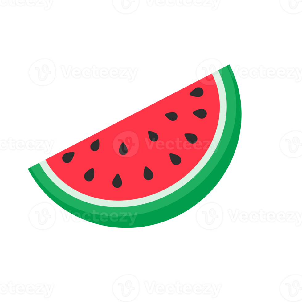 fruta de sandía cortada en trozos con semillas dentro de comida refrescante en verano png