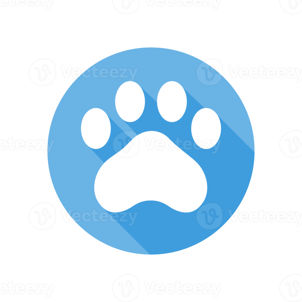 Dog and cat paws with sharp claws. cute animal footprints png