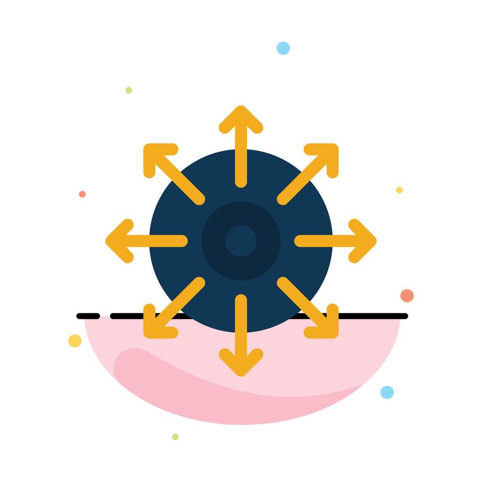 Target Point Achieve Success Abstract Flat Color Icon Template vector