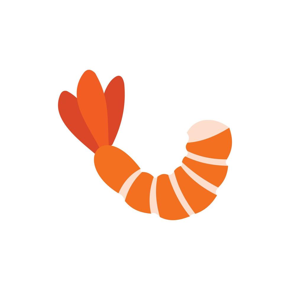 Shrimp icon in flat style vector