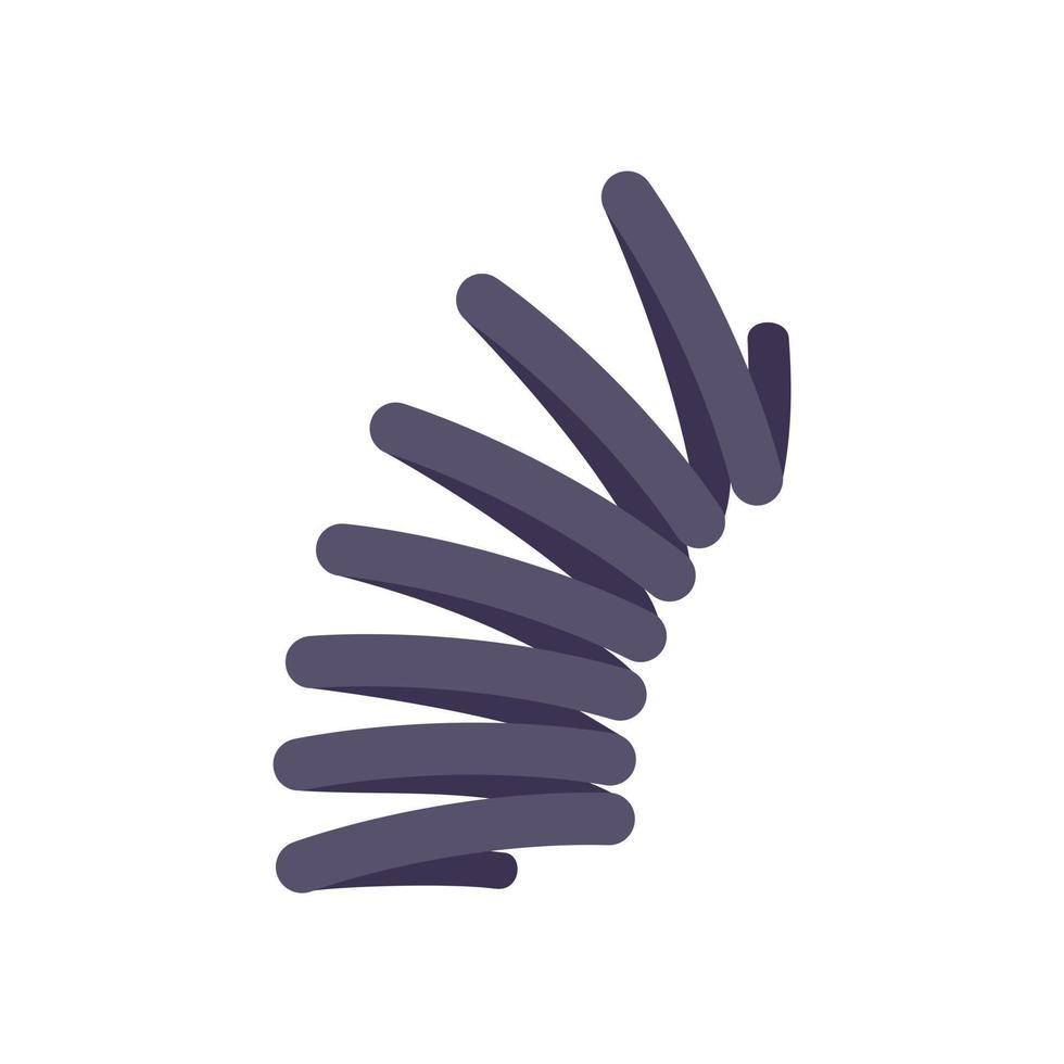 Elastic spring coil icon, flat style vector