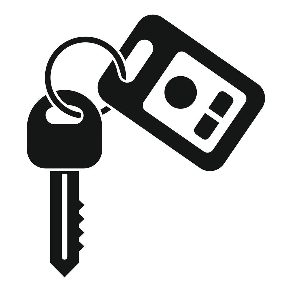 Car key security icon, simple style vector