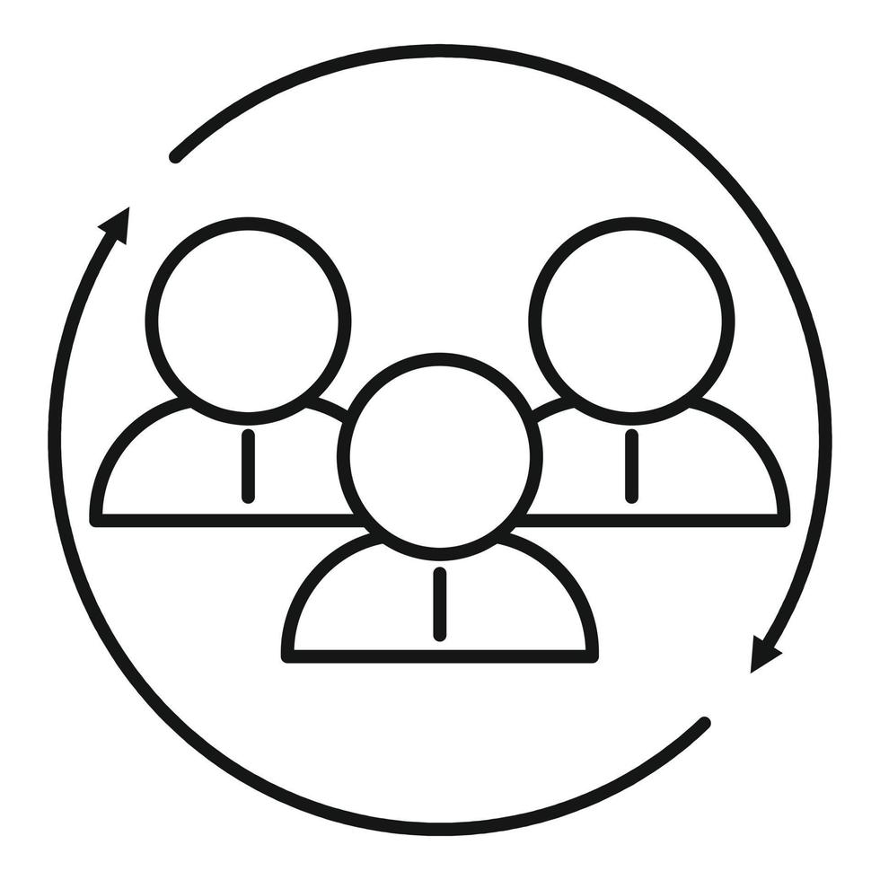 Business cooperation icon, outline style vector